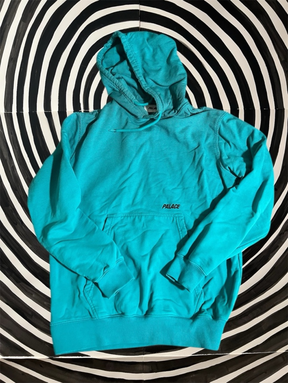 Palace Skateboards Tri Fade Teal Blue Sweater Hoodie pullover size M medium 2019